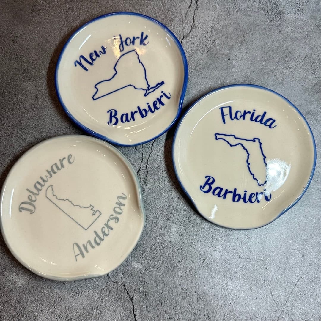 Anthropologie State Ceramic Spoon Rest (Personalized Options)