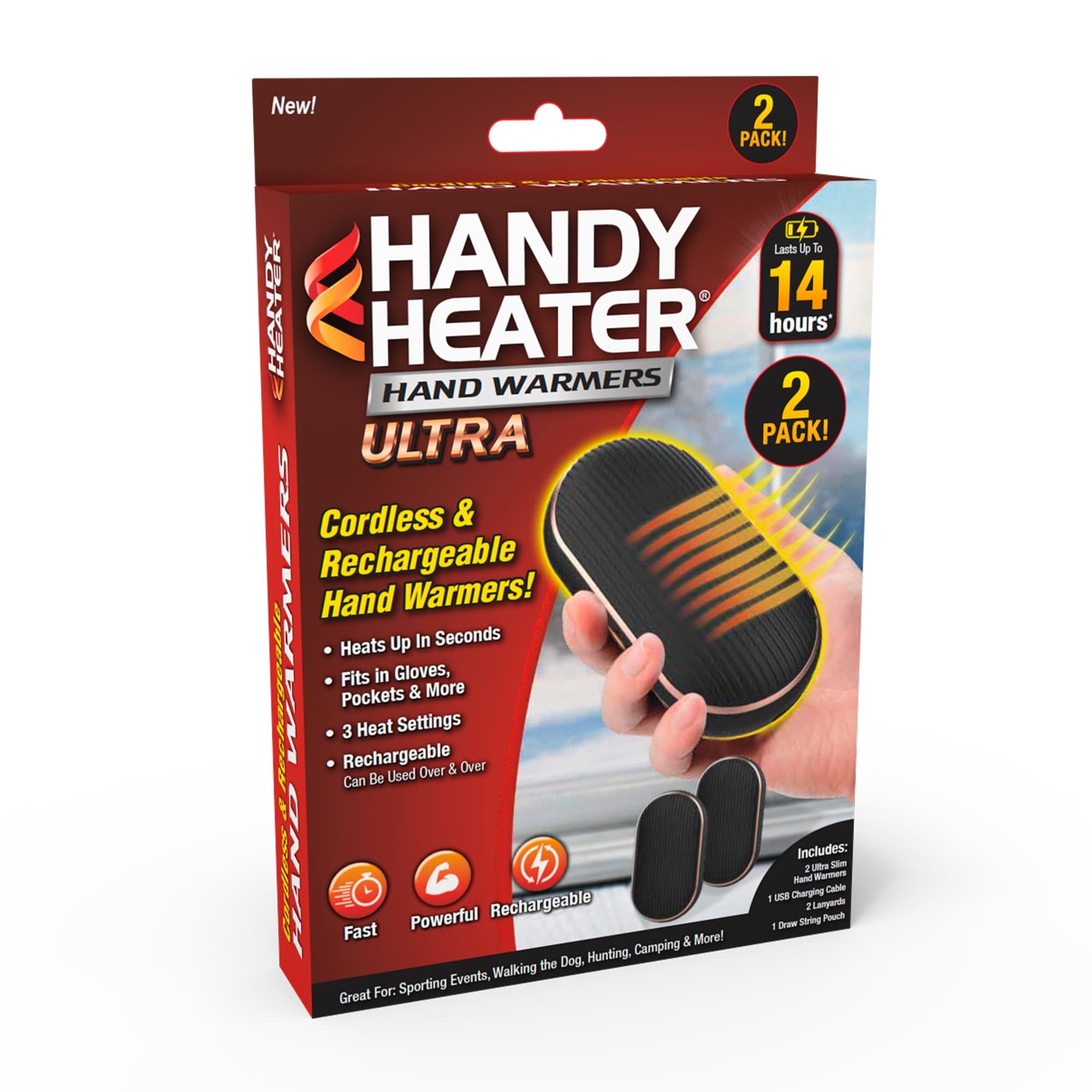 2-Pack Rechargeable Hand Warmers