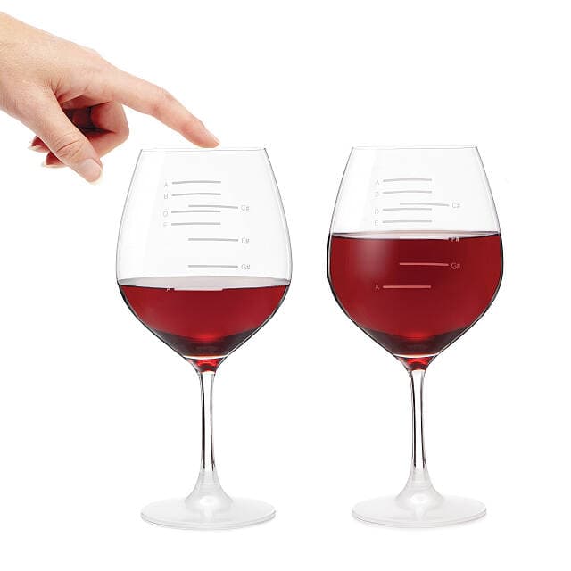 Major Scale Musical Wine Glasses - Set of 2